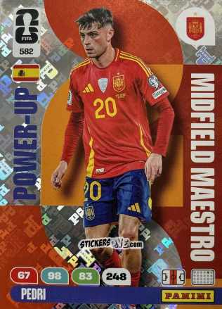 Sticker Pedri - FIFA World Cup 2026. Adrenalyn XL
 n. 582 - Panini