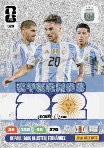 Figurina De Paul / Macallister/ Fernandez - Eternos 22 - Midfielders - FIFA World Cup 2026. Adrenalyn XL
 n. 629 - Panini