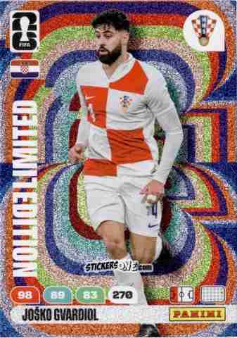 Figurina Josko Gvardiol - FIFA World Cup 2026. Adrenalyn XL
 n. L45 - Panini
