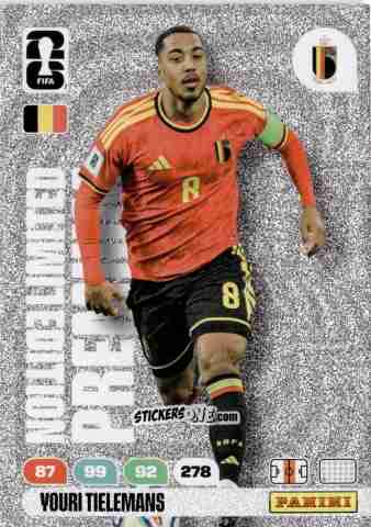 Sticker Youri Tielemans - FIFA World Cup 2026. Adrenalyn XL
 n. PL1 - Panini