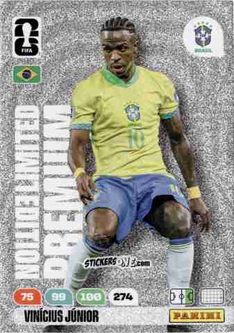 Figurina Vinicius Junior - FIFA World Cup 2026. Adrenalyn XL
 n. PL2 - Panini