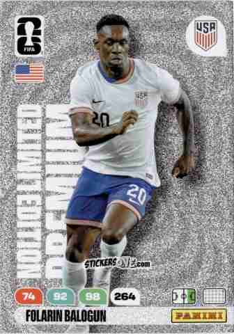 Figurina Folarin Balogun - FIFA World Cup 2026. Adrenalyn XL
 n. PL11 - Panini