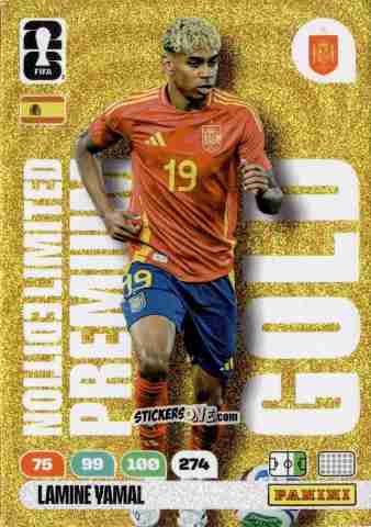 Figurina Lamine Yamal - FIFA World Cup 2026. Adrenalyn XL
 n. PLG6 - Panini