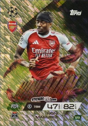 Sticker Noni Madueke - UEFA Champions League & Europa League 2025-2026. Match Attax Extra
 n. 173 - Topps