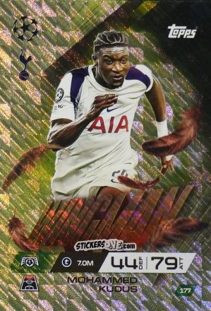 Sticker Mohammed Kudus - UEFA Champions League & Europa League 2025-2026. Match Attax Extra
 n. 177 - Topps