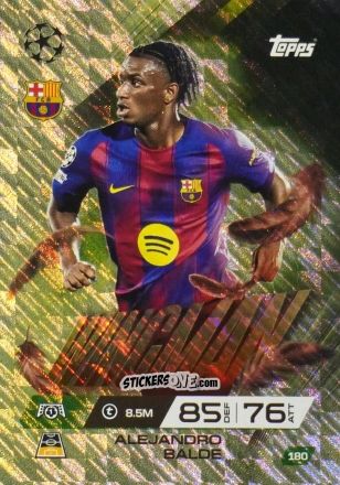 Sticker Alejandro Balde - UEFA Champions League & Europa League 2025-2026. Match Attax Extra
 n. 180 - Topps
