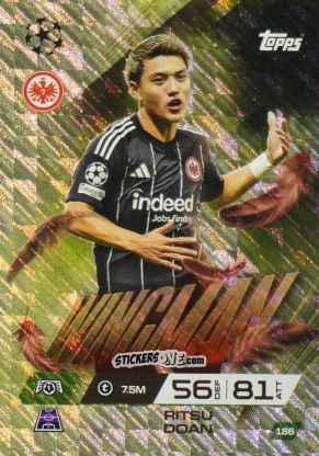 Sticker Ritsu Doan - UEFA Champions League & Europa League 2025-2026. Match Attax Extra
 n. 186 - Topps
