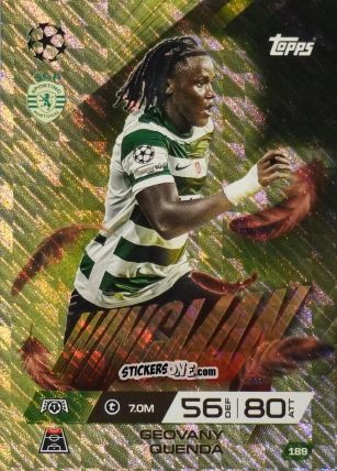 Sticker Geovany Quenda - UEFA Champions League & Europa League 2025-2026. Match Attax Extra
 n. 189 - Topps
