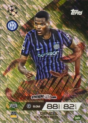 Sticker Denzel Dumfries - UEFA Champions League & Europa League 2025-2026. Match Attax Extra
 n. 195 - Topps