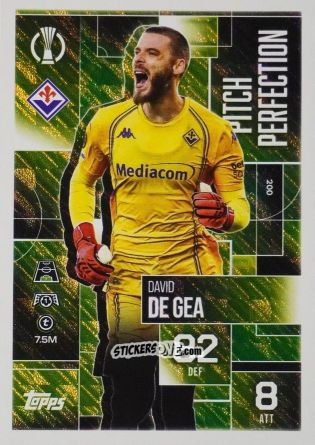 Figurina David De Gea - UEFA Champions League & Europa League 2025-2026. Match Attax Extra
 n. 200 - Topps