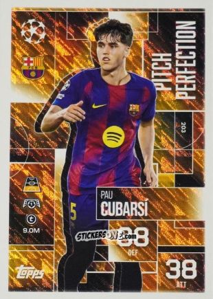 Sticker Pau Cubarsi - UEFA Champions League & Europa League 2025-2026. Match Attax Extra
 n. 203 - Topps