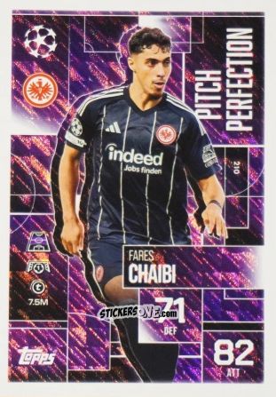 Sticker Fares Chaibi - UEFA Champions League & Europa League 2025-2026. Match Attax Extra
 n. 210 - Topps