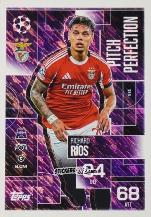Cromo Richard Rios - UEFA Champions League & Europa League 2025-2026. Match Attax Extra
 n. 215 - Topps