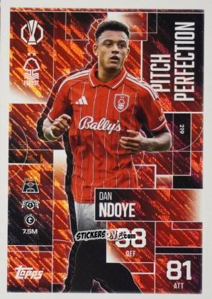 Cromo Dan Ndoye - UEFA Champions League & Europa League 2025-2026. Match Attax Extra
 n. 219 - Topps