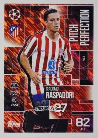 Figurina Giacomo Raspadori - UEFA Champions League & Europa League 2025-2026. Match Attax Extra
 n. 220 - Topps