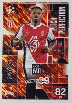 Sticker Ansu Fati - UEFA Champions League & Europa League 2025-2026. Match Attax Extra
 n. 223 - Topps