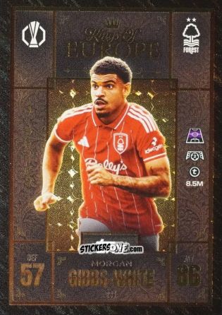 Sticker Morgan Gibbs-White - UEFA Champions League & Europa League 2025-2026. Match Attax Extra
 n. 233 - Topps