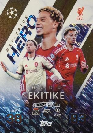 Figurina Hugo Ekitike - UEFA Champions League & Europa League 2025-2026. Match Attax Extra
 n. 253 - Topps