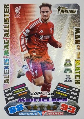 Cromo Alexis Mac Allister - UEFA Champions League & Europa League 2025-2026. Match Attax Extra
 n. 262 - Topps