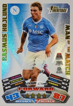 Sticker Rasmus Højlund - UEFA Champions League & Europa League 2025-2026. Match Attax Extra
 n. 269 - Topps