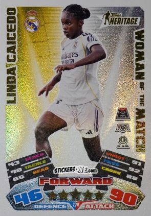 Sticker Linda Caicedo - UEFA Champions League & Europa League 2025-2026. Match Attax Extra
 n. 276 - Topps