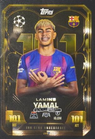 Figurina Lamine Yamal - UEFA Champions League & Europa League 2025-2026. Match Attax Extra
 n. 285 - Topps