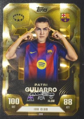 Cromo Patri Guijarro - UEFA Champions League & Europa League 2025-2026. Match Attax Extra
 n. 288 - Topps