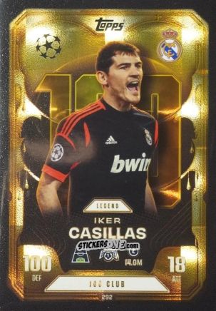 Figurina Iker Casillas - UEFA Champions League & Europa League 2025-2026. Match Attax Extra
 n. 292 - Topps