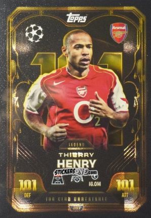 Cromo Thierry Henry - UEFA Champions League & Europa League 2025-2026. Match Attax Extra
 n. 297 - Topps