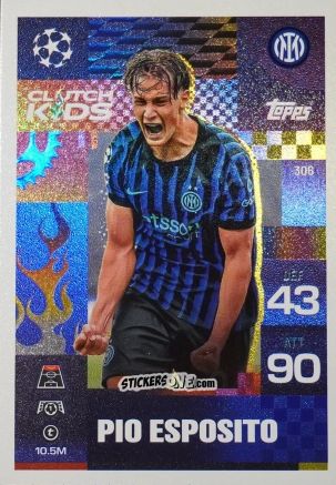 Figurina Pio Esposito - UEFA Champions League & Europa League 2025-2026. Match Attax Extra
 n. 306 - Topps