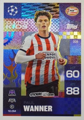 Figurina Paul Wanner - UEFA Champions League & Europa League 2025-2026. Match Attax Extra
 n. 308 - Topps