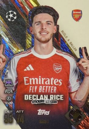 Cromo Declan Rice - UEFA Champions League & Europa League 2025-2026. Match Attax Extra
 n. BAB1 - Topps