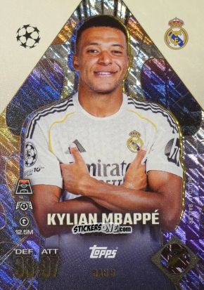 Sticker Kylian Mbappe - UEFA Champions League & Europa League 2025-2026. Match Attax Extra
 n. BAB8 - Topps