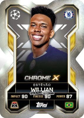 Cromo Estêvão Willian - UEFA Champions League & Europa League 2025-2026. Match Attax Extra
 n. CX3 - Topps