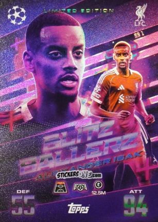 Sticker Alexander Isak - UEFA Champions League & Europa League 2025-2026. Match Attax Extra
 n. BB1 - Topps