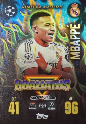 Sticker Kylian Mbappé - UEFA Champions League & Europa League 2025-2026. Match Attax Extra
 n. GL2 - Topps