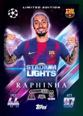 Sticker Raphinha - UEFA Champions League & Europa League 2025-2026. Match Attax Extra
 n. LE2 - Topps