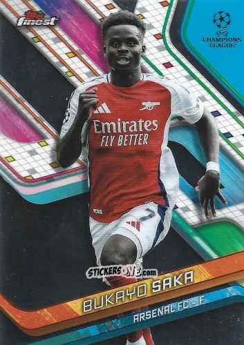Figurina Bukayo Saka - Finest UEFA Club Competitions 2024-2025
 n. 77 - Topps