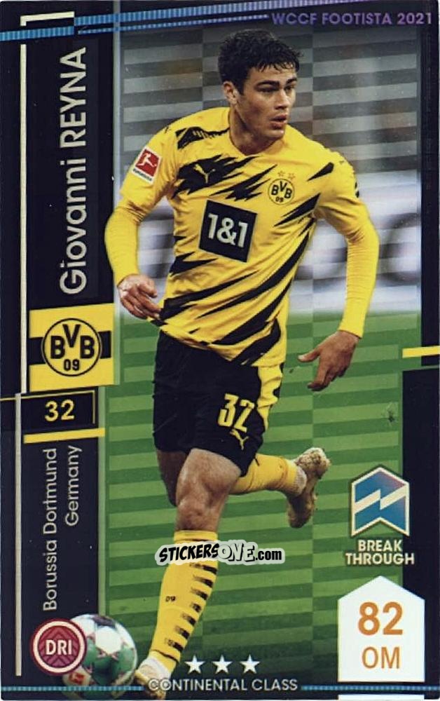 Cromo Giovanni Reyna - Wccf Footista 2021 Serie F21-4
 n. 13 - Panini