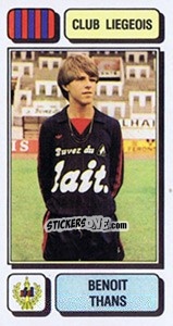 Cromo Benoit Thans - Football Belgium 1982-1983 n. 159 - Panini