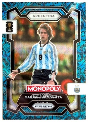 Sticker Gabriel Batistuta - Monopoly Prizm Fifa World Cup 26 n. 4 - Panini