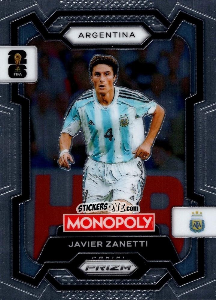 Figurina Javier Zanetti - Monopoly Prizm Fifa World Cup 26 n. 5 - Panini