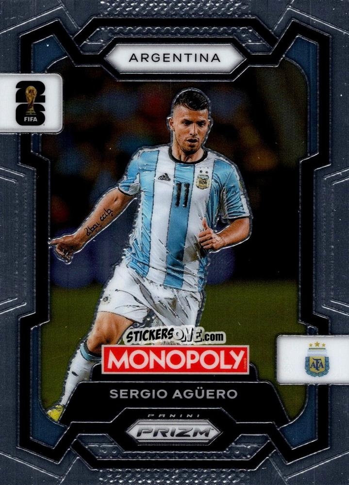 Figurina Sergio Agüero - Monopoly Prizm Fifa World Cup 26 n. 6 - Panini