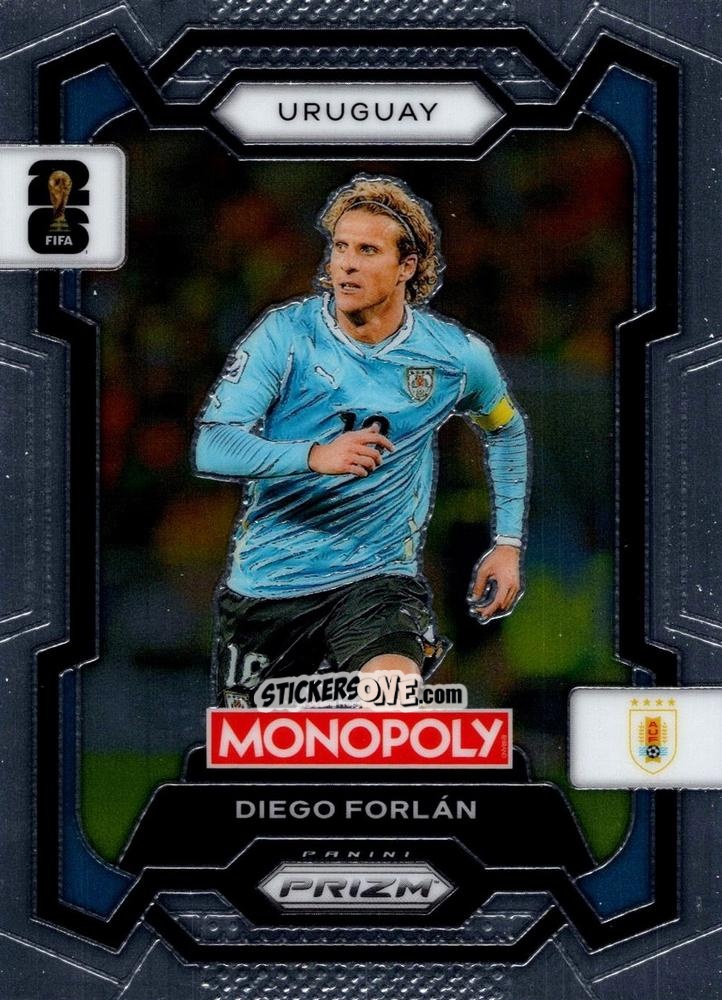 Figurina Diego Forlan - Monopoly Prizm Fifa World Cup 26 n. 68 - Panini