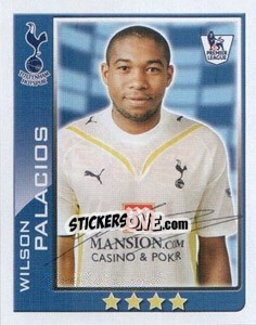 Figurina Wilson Palacios - Premier League Inglese 2009-2010 n. 395 - Topps