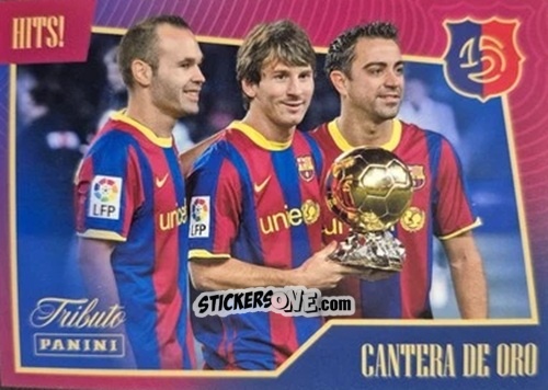 Cromo Iniesta / Lionel Messi / Xavi Hernandez Cantera De Oro - Tributo FC Barcelona 1899-2024
 n. 57 - Panini