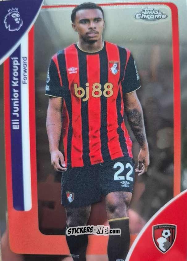 Sticker Eli Junior Kroupi - Chrome Premier League 2025-2026 n. 7 - Topps