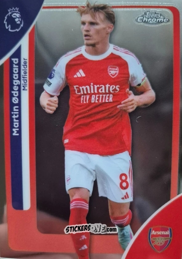 Figurina Martin Ødegaard - Chrome Premier League 2025-2026 n. 12 - Topps
