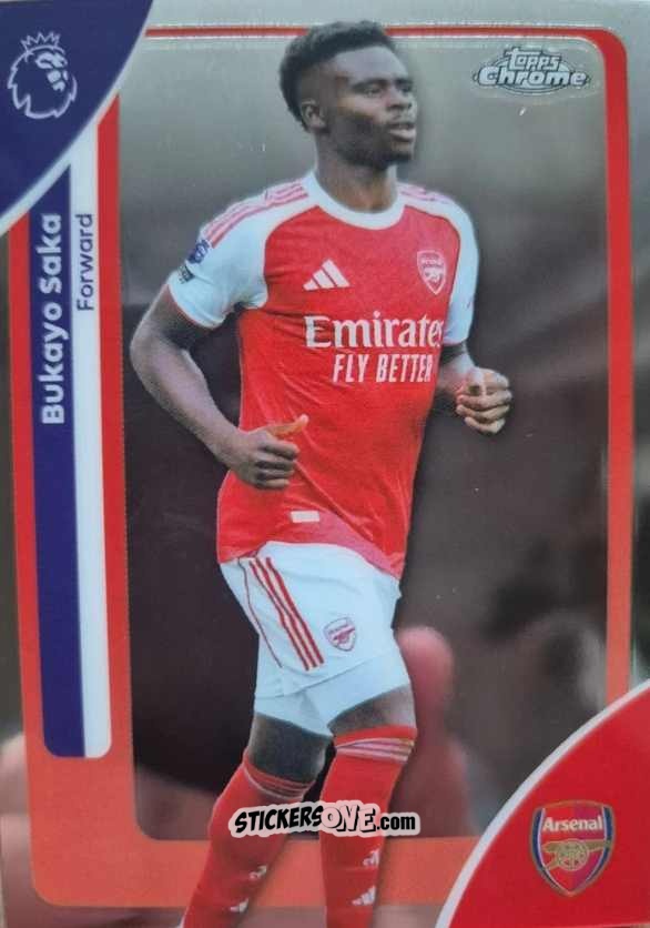 Figurina Bukayo Saka - Chrome Premier League 2025-2026 n. 13 - Topps