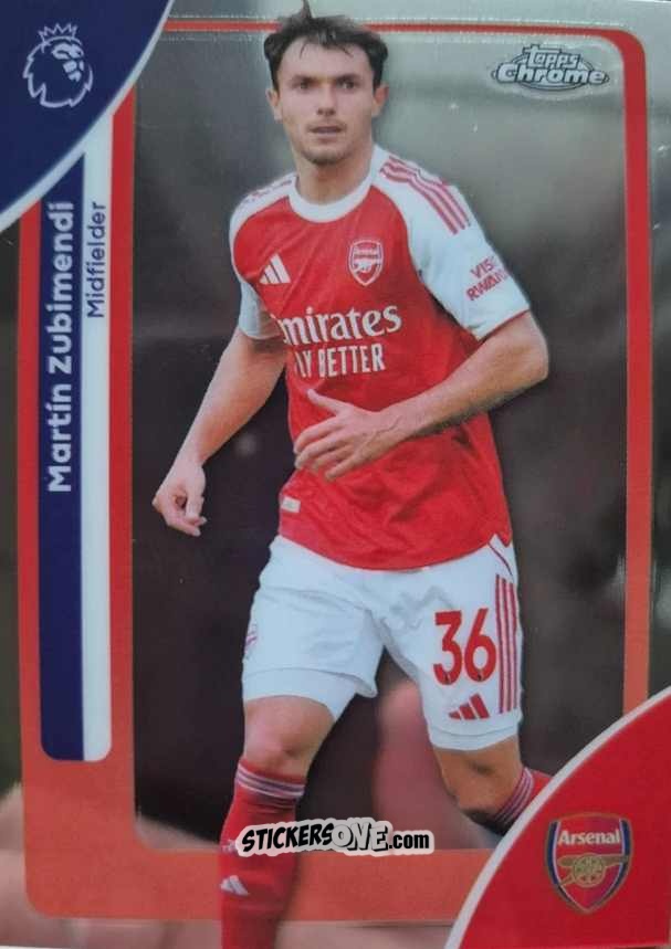 Cromo Martín Zubimendi - Chrome Premier League 2025-2026 n. 18 - Topps